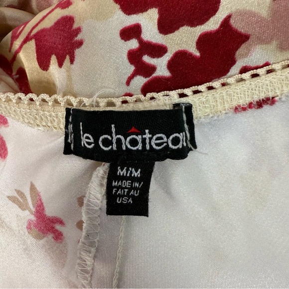 Le chateau skirt fairy hem Floral Satin Asymmetrical Skirt - Cream and Red - Picture 7 of 10